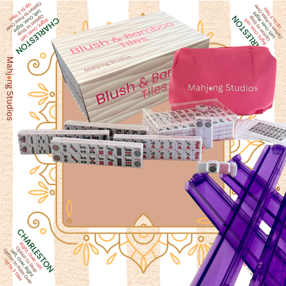 Mahjong Studios – Blush & Bamboo American Mahjong Bundle (166 Tiles)