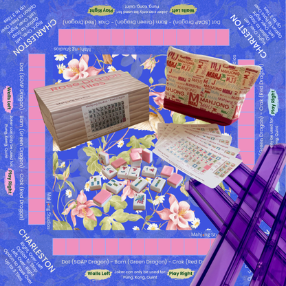 Rose Dragon American Mahjong Pink Tile Set Bundle (with Blanks)