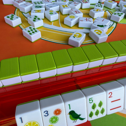 Citrus Orange Mahjong Mat (33cm | Waterproof Mahjong Table Mat)- Ships Rolled