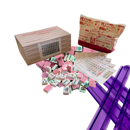 Rose Dragon American Mahjong Pink Tile Set Bundle (with Blanks)
