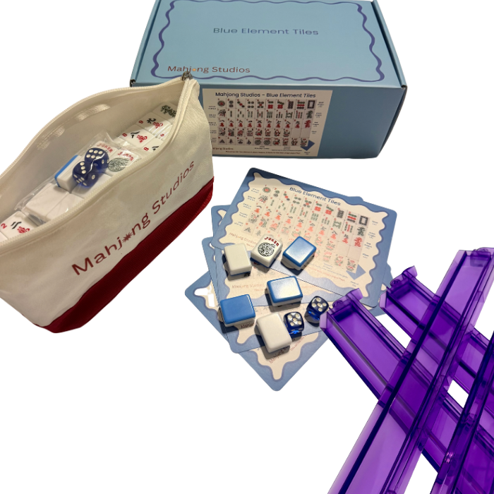 Mahjong Studios – Blue Element American Mahjong Tile Set (166 Tiles)