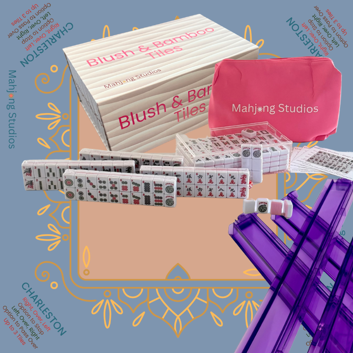 Mahjong Studios – Blush & Bamboo American Mahjong Bundle (166 Tiles)