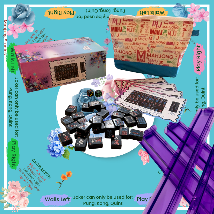 Neon Shadow American Mahjong Tile Set Bundle