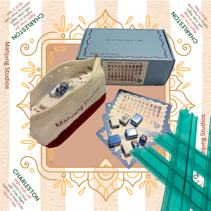 Mahjong Studios – Blue Element American Mahjong Tile Set (166 Tiles)