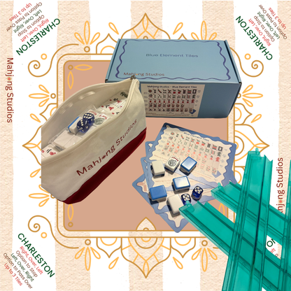 Mahjong Studios – Blue Element American Mahjong Tile Set (166 Tiles)