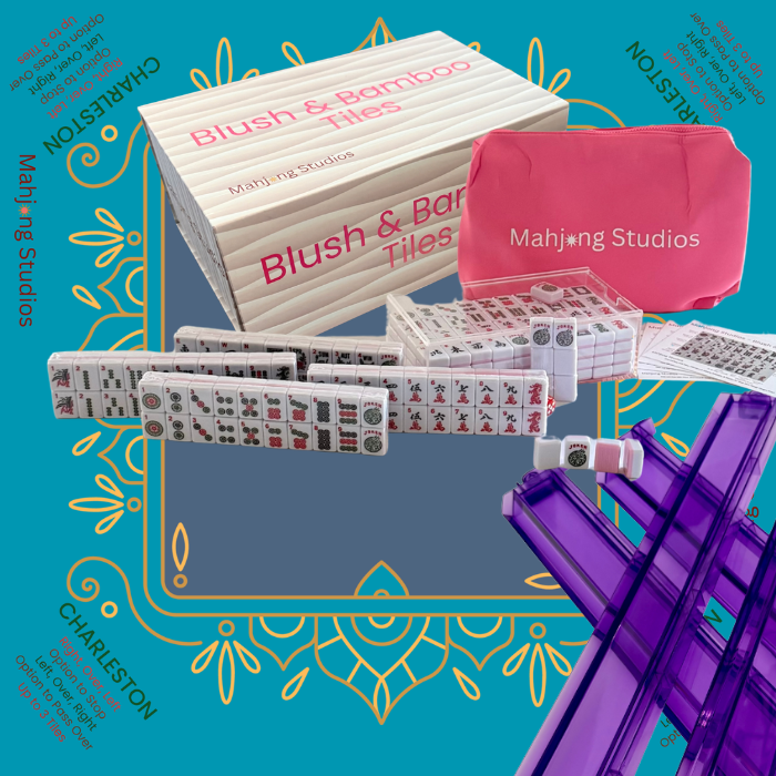 Mahjong Studios – Blush & Bamboo American Mahjong Bundle (166 Tiles)