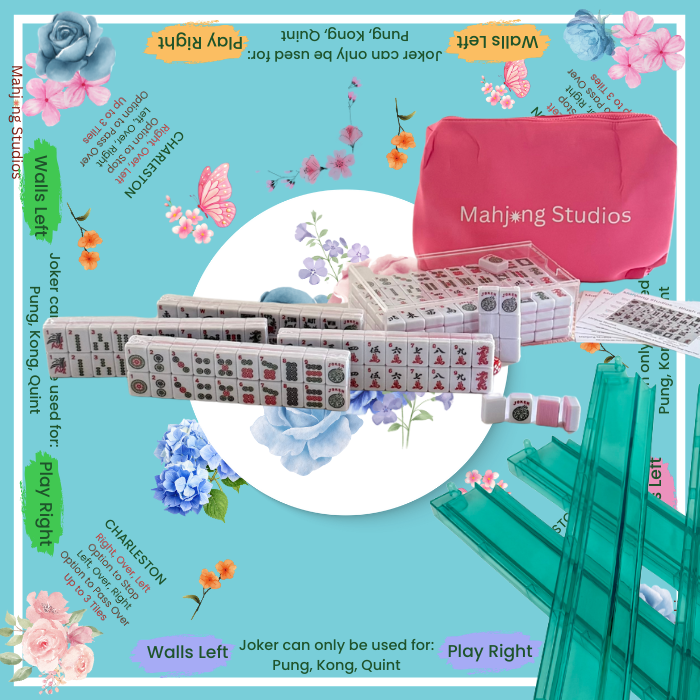 Mahjong Studios – Blush & Bamboo American Mahjong Bundle (166 Tiles)