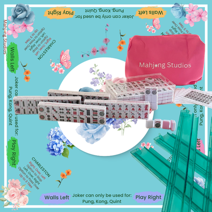 Mahjong Studios – Blush & Bamboo American Mahjong Bundle (166 Tiles)