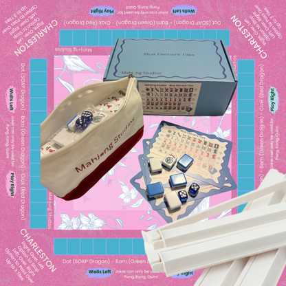 Mahjong Studios – Blue Element American Mahjong Tile Set (166 Tiles)