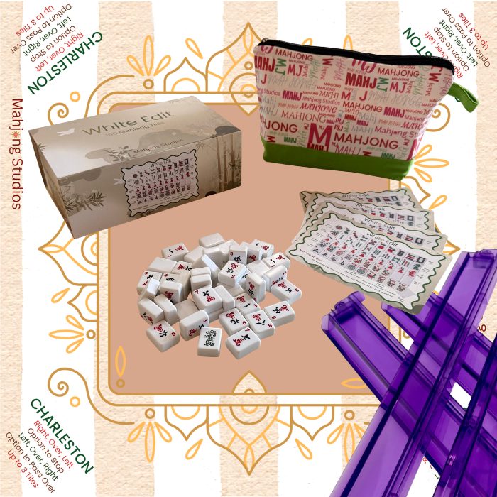 White Edit American Mahjong Tile Set Bundle (with Blanks)