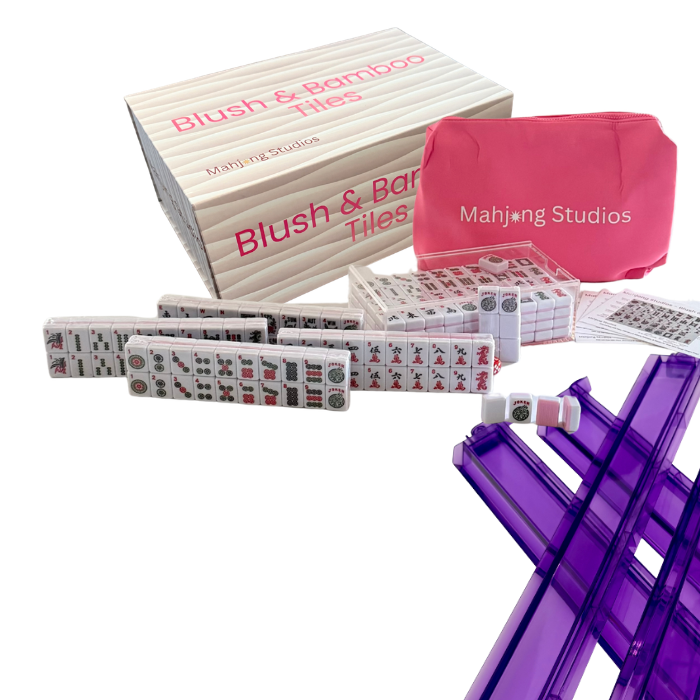Mahjong Studios – Blush & Bamboo American Mahjong Bundle (166 Tiles)