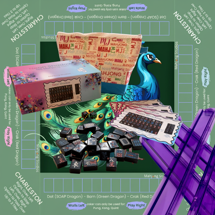 Neon Shadow American Mahjong Tile Set Bundle