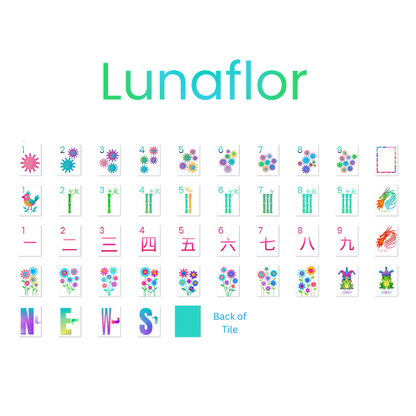 Lunaflor Mahjong Tiles - 160 American Mahjong Tiles