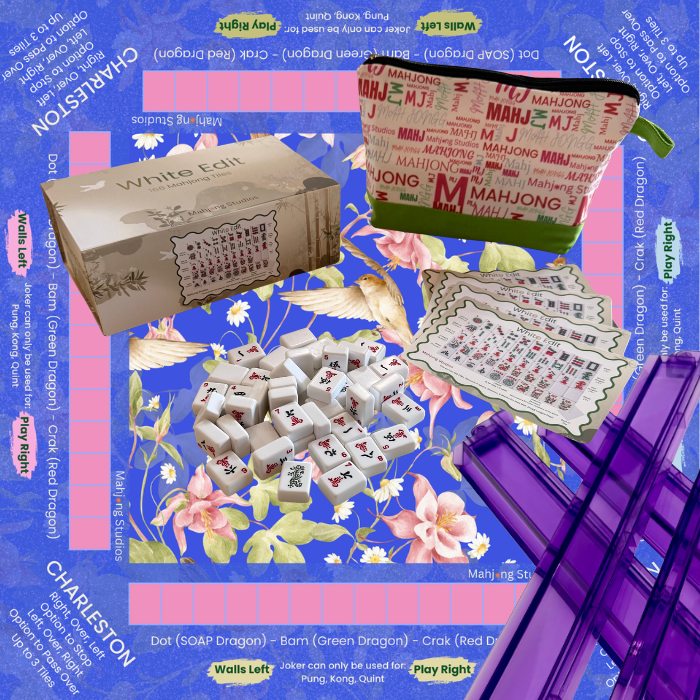 White Edit American Mahjong Tile Set Bundle (with Blanks)