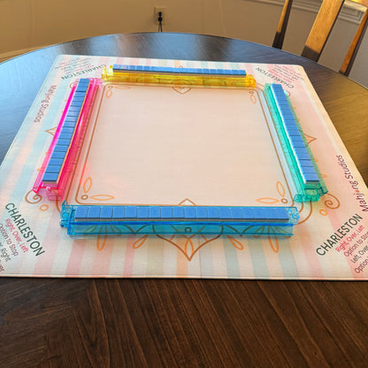 Pastel Luxe Mahjong Mat -  33 x 33 - Ships Rolled