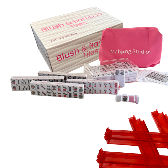 Mahjong Studios – Blush & Bamboo American Mahjong Bundle (166 Tiles)