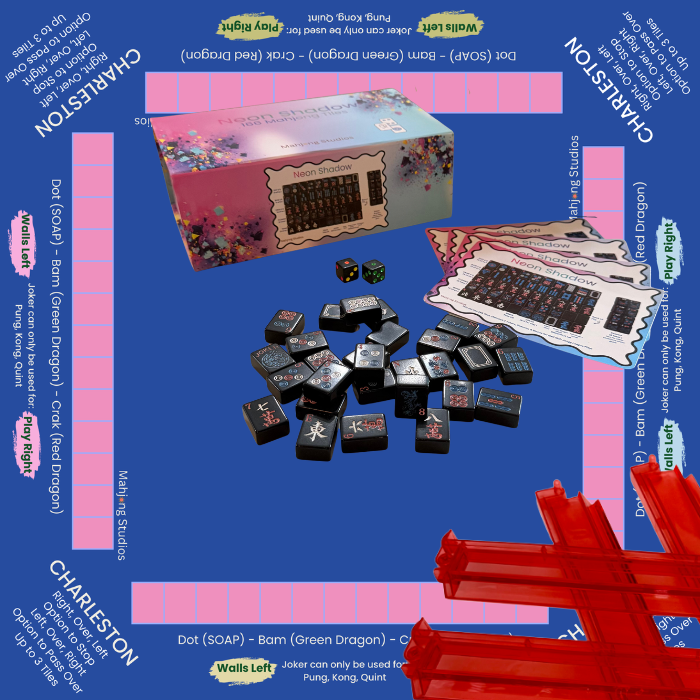 Neon Shadow American Mahjong Tile Set Bundle