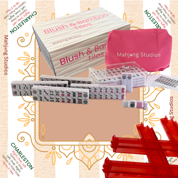 Mahjong Studios – Blush & Bamboo American Mahjong Bundle (166 Tiles)