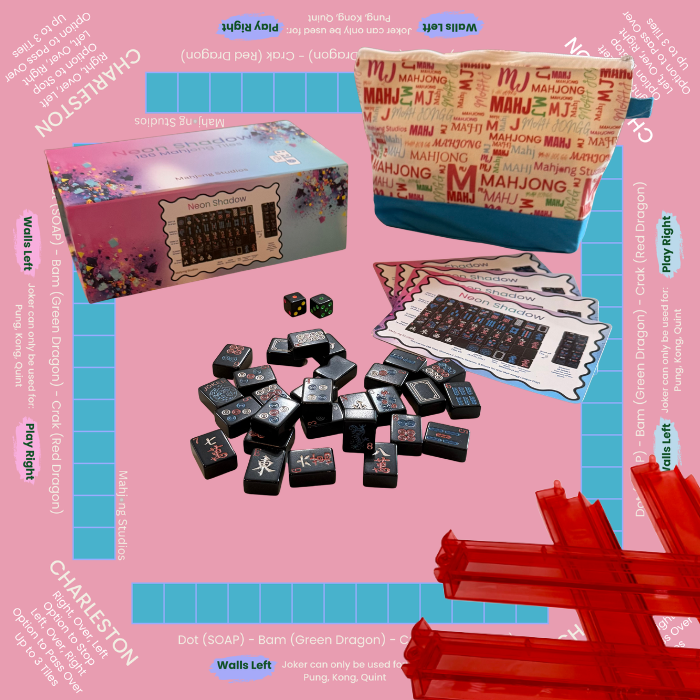 Neon Shadow American Mahjong Tile Set Bundle