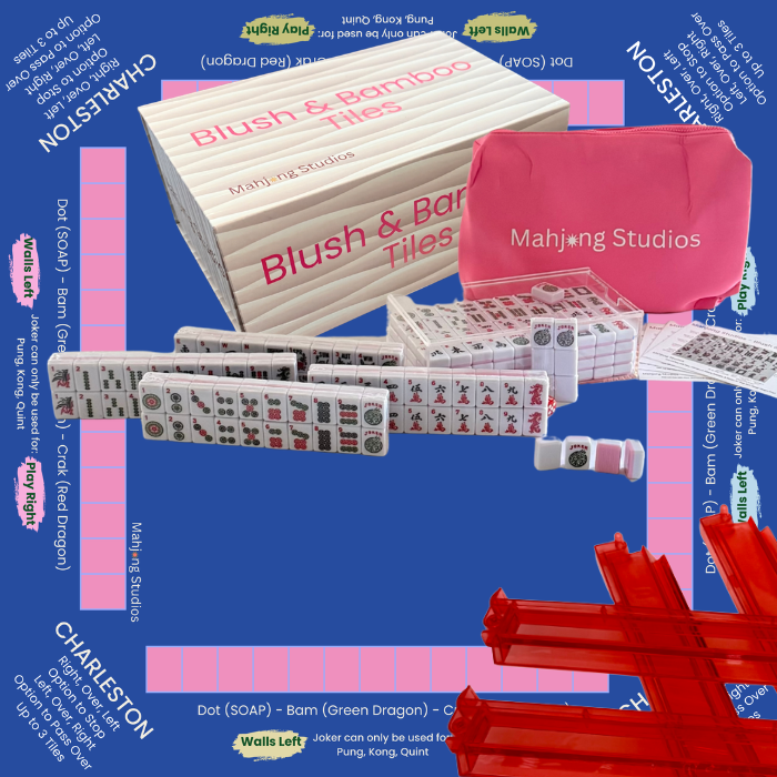 Mahjong Studios – Blush & Bamboo American Mahjong Bundle (166 Tiles)