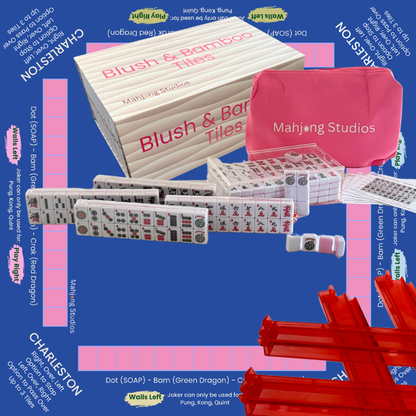 Mahjong Studios – Blush & Bamboo American Mahjong Bundle (166 Tiles)