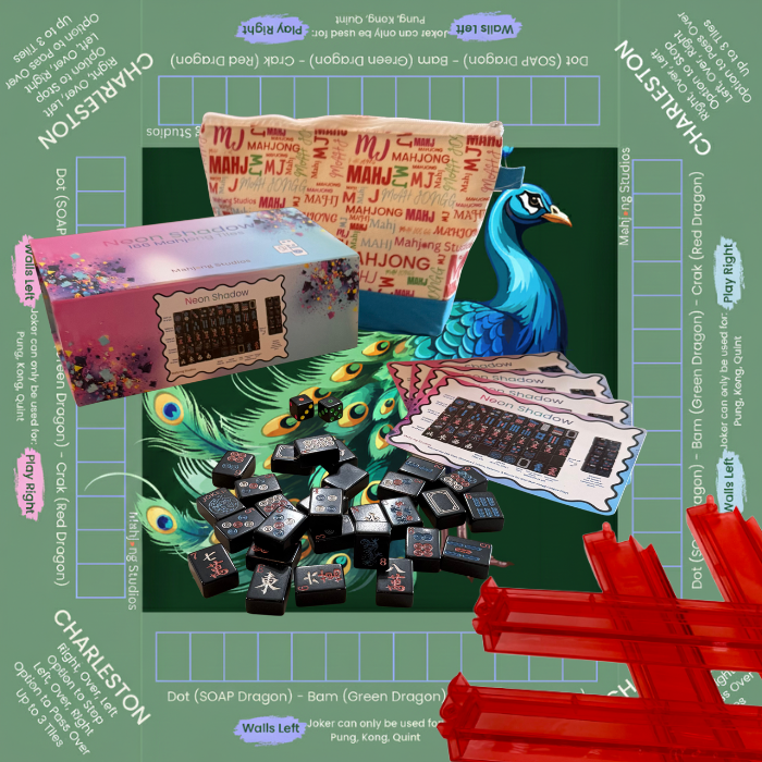 Neon Shadow American Mahjong Tile Set Bundle