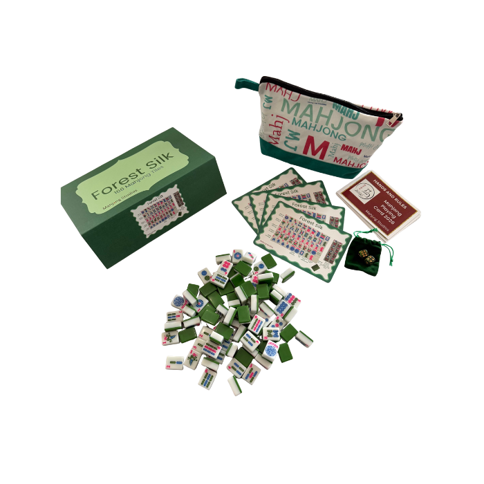 Mahjong Studios – American Mahjong Tile Set Green Tiles - Forest Silk - Preorder