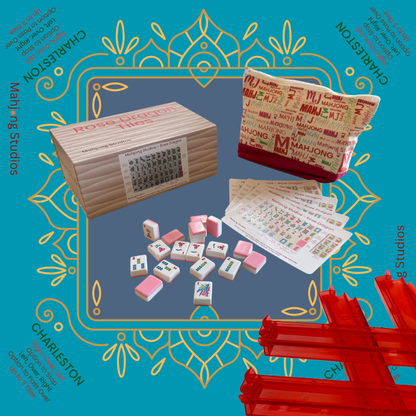 Rose Dragon American Mahjong Pink Tile Set Bundle (with Blanks)