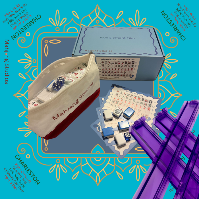 Mahjong Studios – Blue Element American Mahjong Tile Set (166 Tiles)