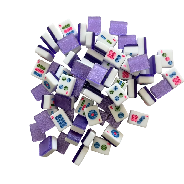 Sparkling purple backs on Mahjong Studios Lavender Sparkle Mahjong tiles
