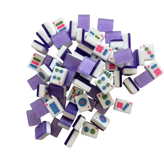 Sparkling purple backs on Mahjong Studios Lavender Sparkle Mahjong tiles