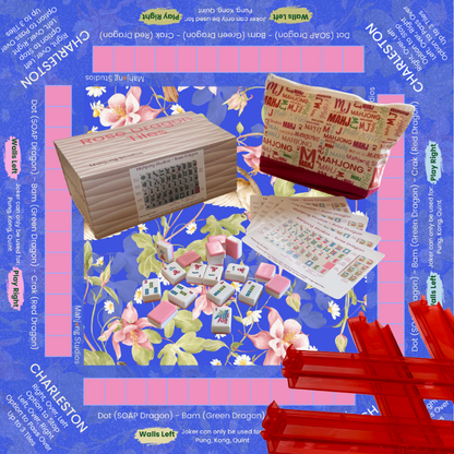 Rose Dragon American Mahjong Pink Tile Set Bundle (with Blanks)