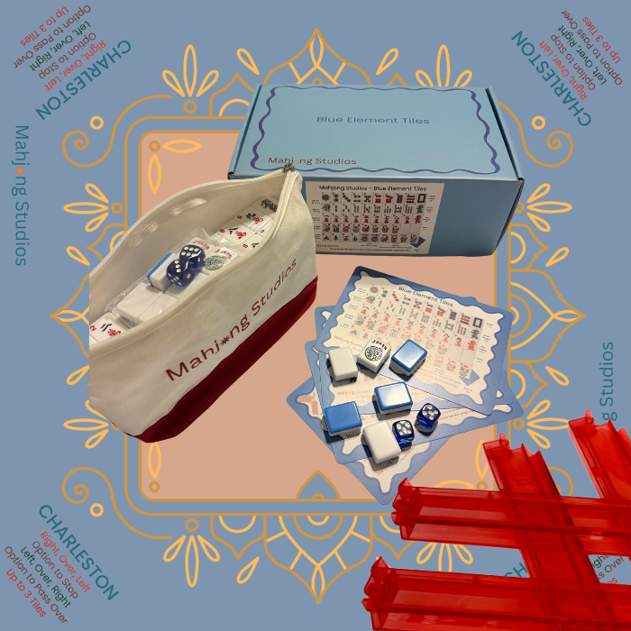 Mahjong Studios – Blue Element American Mahjong Tile Set (166 Tiles)