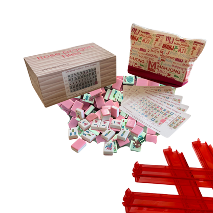 Rose Dragon American Mahjong Pink Tile Set Bundle (with Blanks)