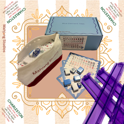 Mahjong Studios – Blue Element American Mahjong Tile Set (166 Tiles)