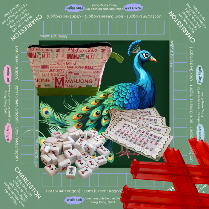 White Edit American Mahjong Tile Set Bundle (with Blanks)