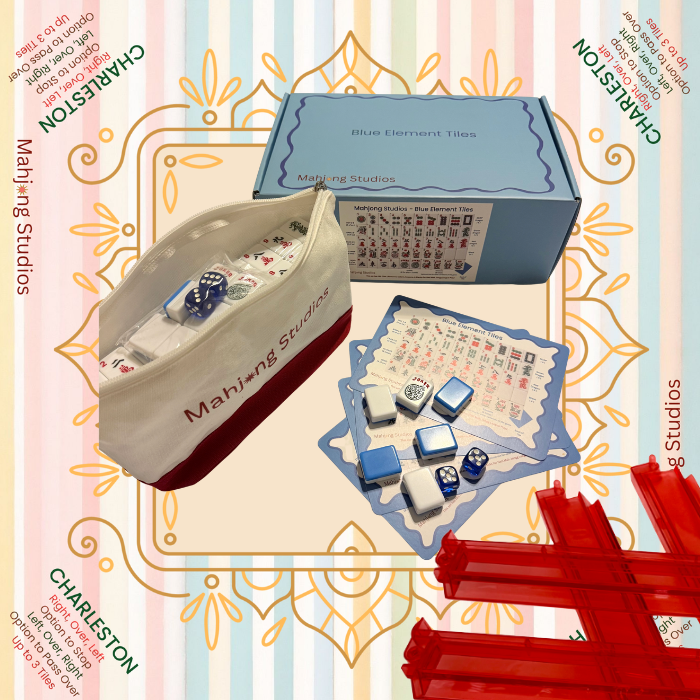 Mahjong Studios – Blue Element American Mahjong Tile Set (166 Tiles)