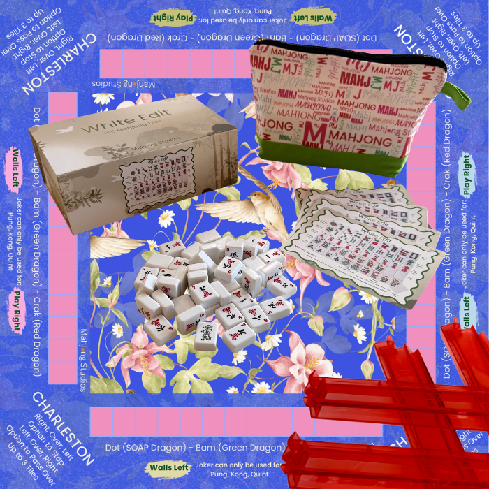 White Edit American Mahjong Tile Set Bundle (with Blanks)