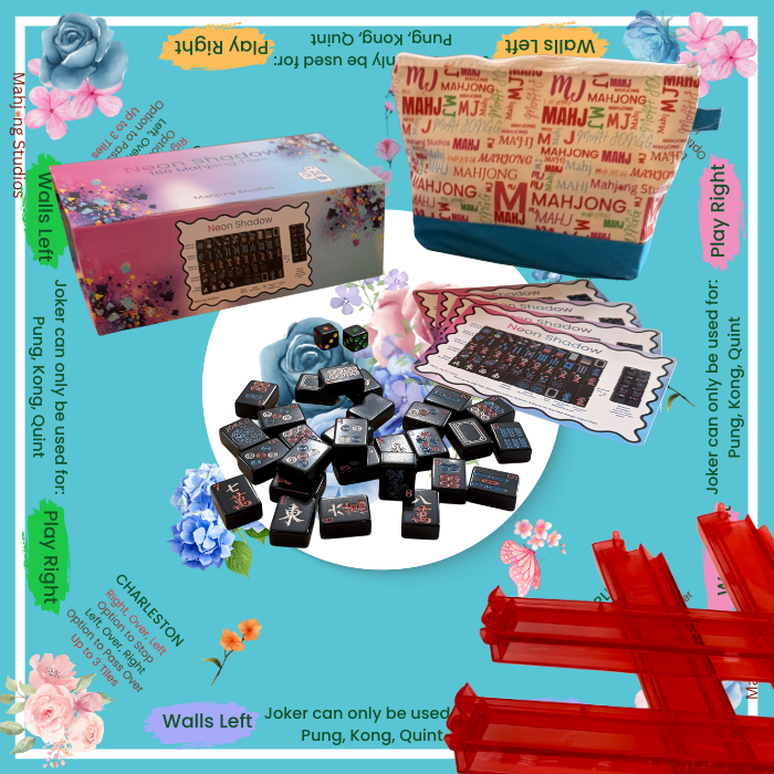 Neon Shadow American Mahjong Tile Set Bundle