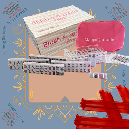 Mahjong Studios – Blush & Bamboo American Mahjong Bundle (166 Tiles)