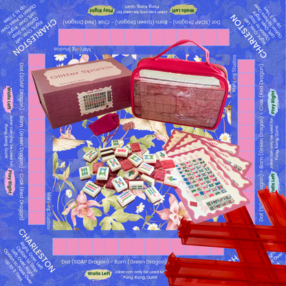 Glitter Sparkle - American Mahjong Tile Set (166 Tiles) Pink Bundle