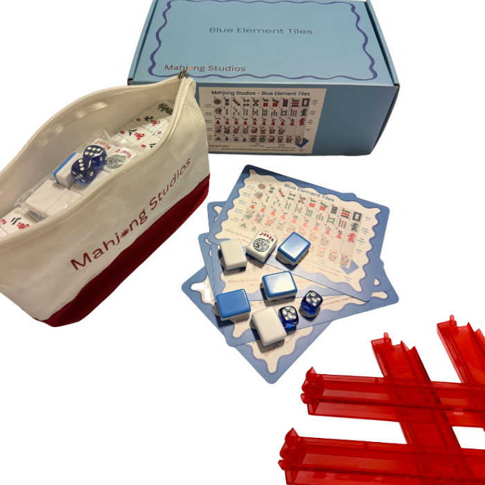 Mahjong Studios – Blue Element American Mahjong Tile Set (166 Tiles)