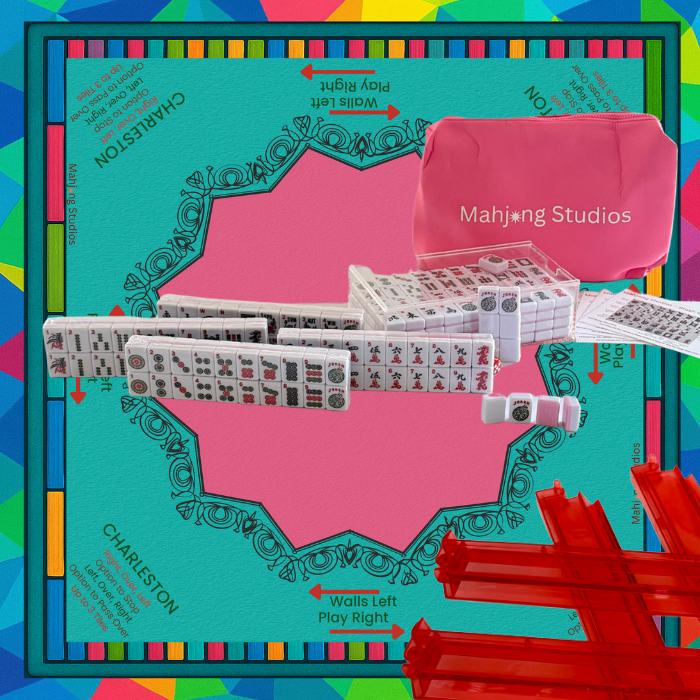 Mahjong Studios – Blush & Bamboo American Mahjong Bundle (166 Tiles)