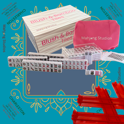 Mahjong Studios – Blush & Bamboo American Mahjong Bundle (166 Tiles)