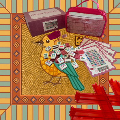 Glitter Sparkle - American Mahjong Tile Set (166 Tiles) Pink Bundle