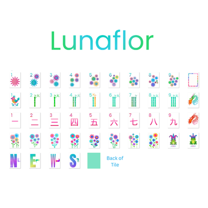 Lunaflor Mahjong Tiles - 160 American Mahjong Tiles