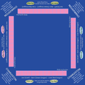 Blue Ribbon Mahjong Mat - ships rolled