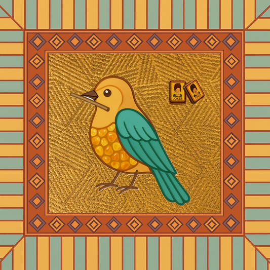 Amber Jade Mahjong Mat Bird Bam American Mahjong Accessories - Preorder