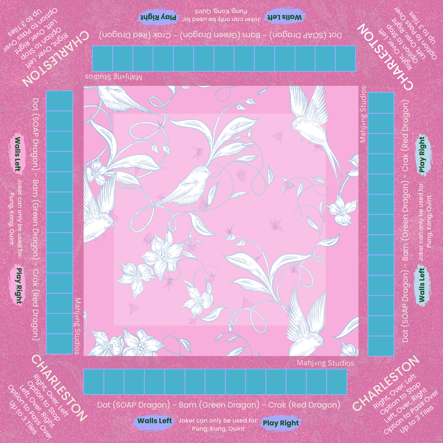 In Bloom Mahjong Mat - Ships Rolled