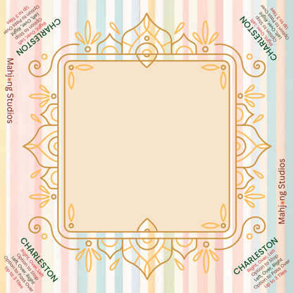 Pastel Luxe Mahjong Mat -  33 x 33 - Ships Rolled